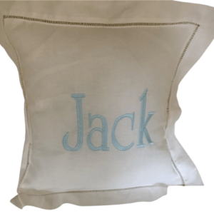 Personalized Hemstitched Baby Pillow